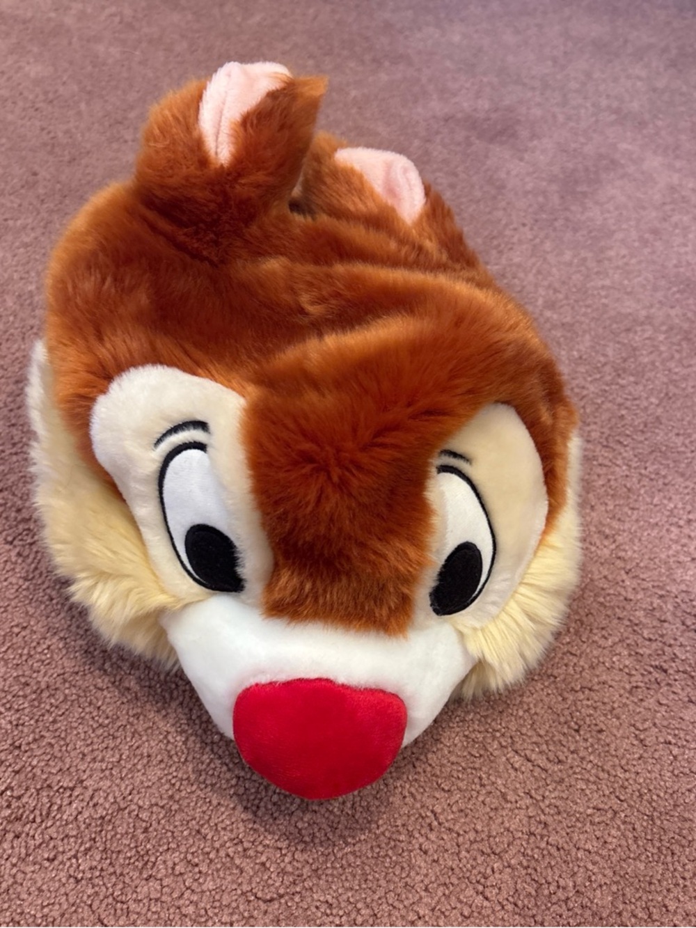 Disney Brown & Red Chip Plush Character Hat Vintage exclusive limited edition